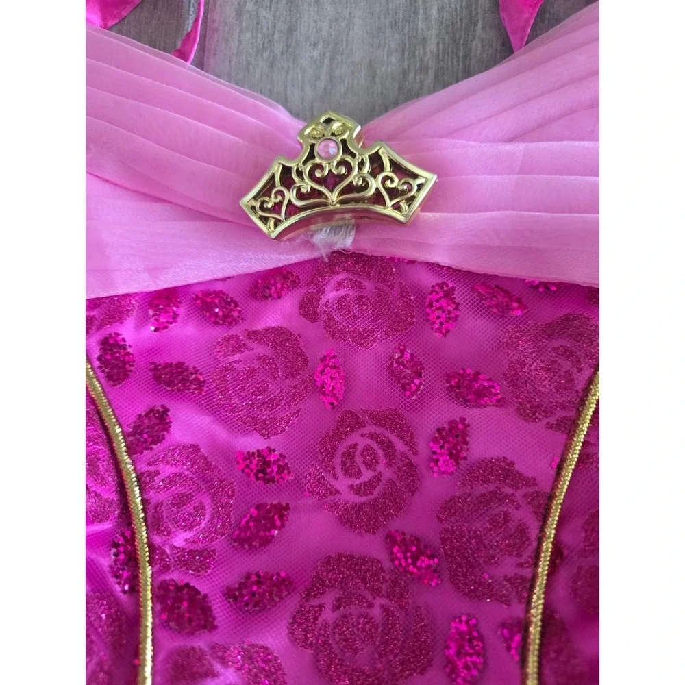 Disney Castle Collection Aurora Sleeping Beauty Pink Costume Dress Girls Size 4 - Picture 2 of 4